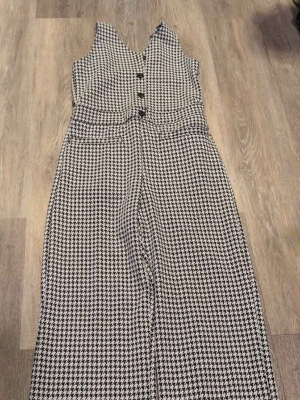 Abercrombie Kids Houndstooth Jumpsuit girls 9/10